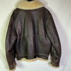 Vintage Dallas Leather Shearling Lined B-3 Bomber Jacket Brown Usa Size 38