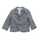 Janie And Jack Blazer Linen Blend Size 2t Classic Button Blue Navy Houndstooth