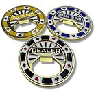  Set Of 3 Metal Bottle Opener Poker Buttons - Dealer Button  Big Blind And 