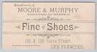 Moore   Murphy Fine Shoes San Francisco Ca Victorian Trade Card Lovely Woman