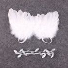 Newborn Baby Angel Leaf Headband Photo Photography Props Decor