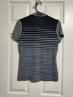 Nike Golf Dri-fit Men s S Black gray Striped Collared Short Sleeve Golf Polo