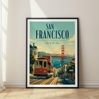 San Francisco Travel Poster Print Vintage California Wall Art Retro Cityscape