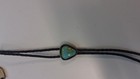 Vintage Navajo Sterling Silver And Turquoise Bolo Tie 