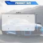 2pcs Clear Car License Plate Covers  Unbreakable Transparent Flat Vehicle Licens