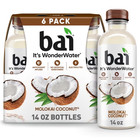 Bai Molokai Coconut Antioxidant Water Beverage 14 Fl Oz  6 Bottles  Pack Of 2