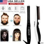 Pro Mens Beard Straightener Brush Ceramic   Ionic Hair Anti-scald Hot Comb Gift