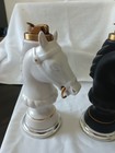 Vintage Pair Of Evans Horse Knight Large Table Lighters  7   Untested 