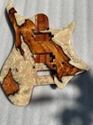 Headless Electric Guitar Body Burl Wood   Epoxy Resin Resin Mahogany Cover Plate