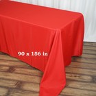 Red Polyester 90x156  Rectangle Tablecloths Wedding Party Home Linens Wholesale