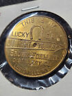     vintage Brown-forman Distillery Co Louisville Ky Brass Good Luck Token Spinner