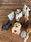 Lot Of 36 1930   s To 1950   s Vintage Dog Figures Ceramic Wood Metal Miniatures