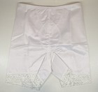 Haband Womens Girdle Compression Stretch Lace Leg Accents White Plus Size 5x Nos