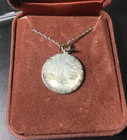 1854 Seated Liberty Quarter 25c Arrows - Love Token  ms  On Sterling Chain