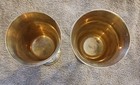Set Of 2 Chalice Silver Plate Brass Etched Goblets World Gift Z y india 6 5 