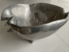 Arthur Court Aluminum Shell bowl With Stone Eyes Fishes  Gorgeous  Rare
