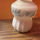 Vintage Victorian Blue White Opaque Milk Glass Lamp Shade Sconce 2 1 8 