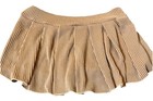 70s Pleated Micro Mini Skort Sz S Beige Pull On Usa Made Sexy Punk Preppy City