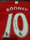 Nike Manchester United Wayne Rooney Autographed Red Jersey Aig Sponsor