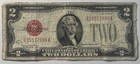 1928-g United States  2 Dollar Red Seal Fancy Serial   Legal  Tender Note 