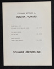 Rosetta Howard Original Columbia Records Promo Flyer Blues Singer 1940s
