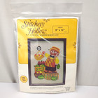 Vtg 1975 Stitchkins  abner The Grocer  Fruit Farmer s Market Vendor Crewel Kit