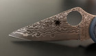 Spyderco Delica Holy Grail  001 Damascus Knifejoy Collector Knife C11fpnbd Rare