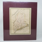 1835 Maine Canada Border Tg Bradford Original Hand Colored Antique Map Matted