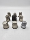 Vintage Thimbles Mixed Lot Of 9 Metal All Sizes