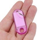 10pcs Colorful Key Tags Plastic Split Key Rings Label Tags With Clear Window