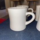 Set Of 4 - White Heavy Restaurant Ware Diner Mugs 10 Oz