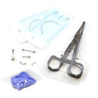 Curved Needles Piercing Kit 9 Items Good For Belly tongue cartilage nose eyebrow