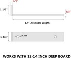 12-pack 12 Inch Heavy Duty Floating Shelf Brackets  Black Steel