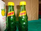 Vintage Squirt Soda Green Glass Bottle Salt   Pepper Shakers W original Box