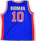 Detroit Pistons Dennis Rodman Autographed Signed Blue Jersey Jsa