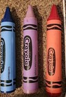 Rare Giant Crayola Crayons Special Edition 15  Jumbo Red purple  Cornflower