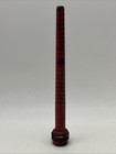 Vintage Antique Red Wooden Spool Textile Mill Thread Bobbin Spindle Farmhouse