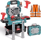 Kids Tool Bench With Realistic Tools And Electric Drill  79 Pcs  Green