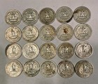 Lot Of 20 90  Silver 1950 s Circulated Washington Quarters