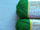 Needle Crafters 100  Wool Roving Yarn  Celery   Lot Of 2