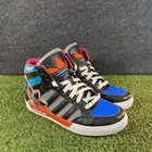 Adidas Hard Court Hi Big Logo Sneakers Youth Size 5 5 Black Blue Retro High Top