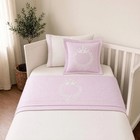 Lafiny Embroidered Cotton Baby Crib Duvet Cover Set 4 Piece Nursery Pink
