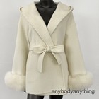 Fox Fur Sleeve Short Double-sided Wool Coat Lapel Korean Womens Jacket Outwear
