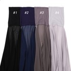 Muslim Women Chiffon Hijab With Bonnet Inner Scarf Stretch Headscarves Head Wrap