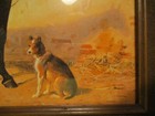 Victorian Portrait Horse   Dog Wood Framed 13 X 11     Ranch Cowboy Girl Picture