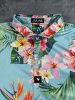 Bad Birdie Polo Shirt Youth Xl Multicolor Floral Golf Stretch Performance Tech