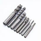 Hss 8 Pcs Carbide Square End Mill Bit 4 Flute Shank Drill Bit Milling Cutter