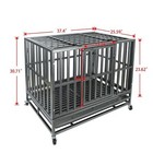 New Heavy Duty Dog Kennel Pet Iron Crate Cage 37 Inch