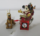 Disney Mickey  Pluto   Goofy  Mdwest Holiday Sleigh Figurines In Original Box
