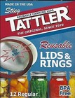 Tattler E-z Seal Reusable Canning Lids   Rubber Rings 12 Doz Regular White